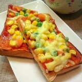ミックスベジタブルで簡単トースト☆ピザ風で美味い☆